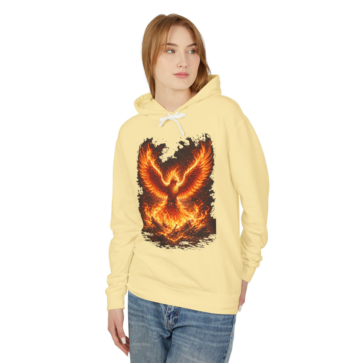 Phoenix Fire Hoodie – Flaming Phoenix Graphic Hooded Sweatshirt
