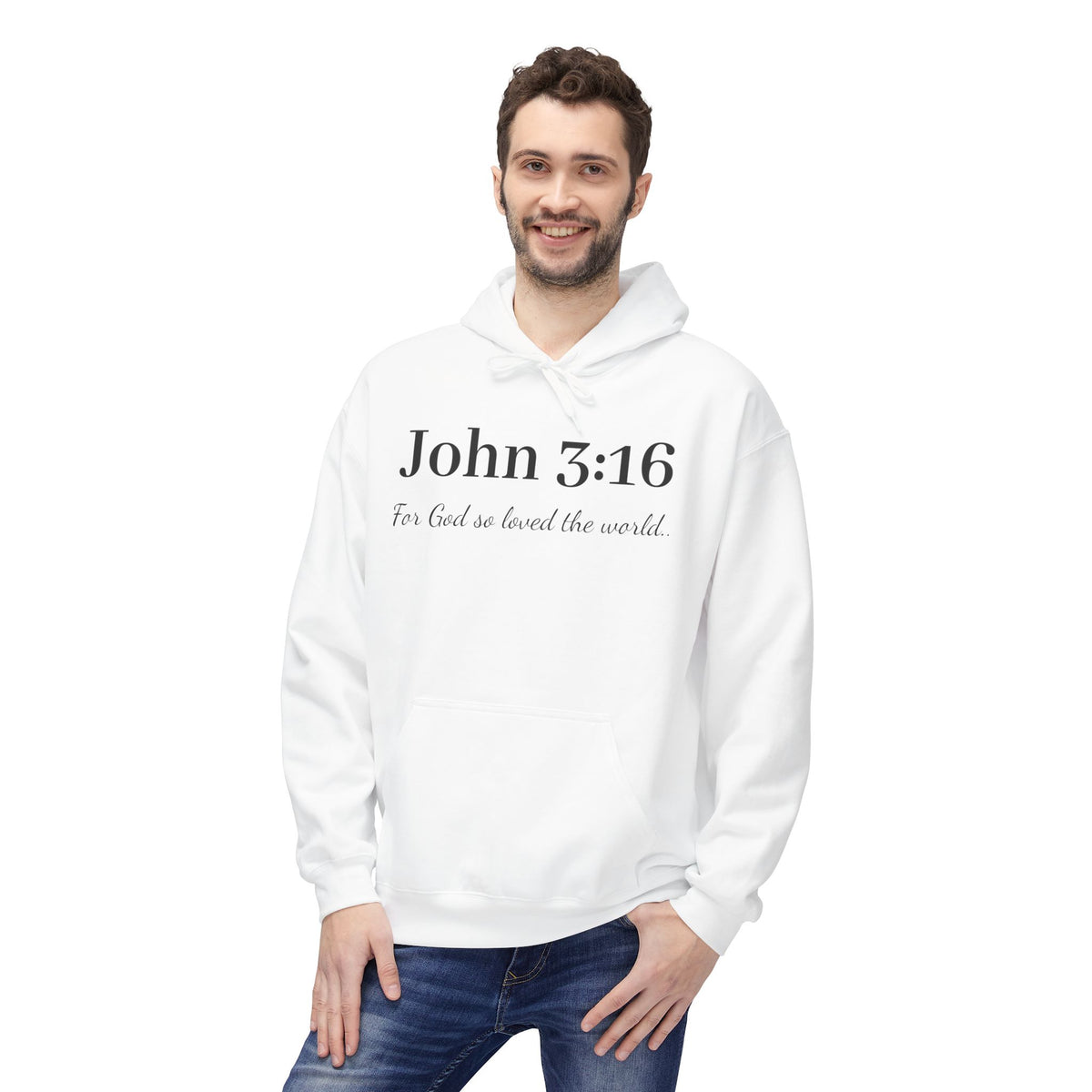 John 3:16 Scripture Hoodie — Faith-Based Christian Pullover