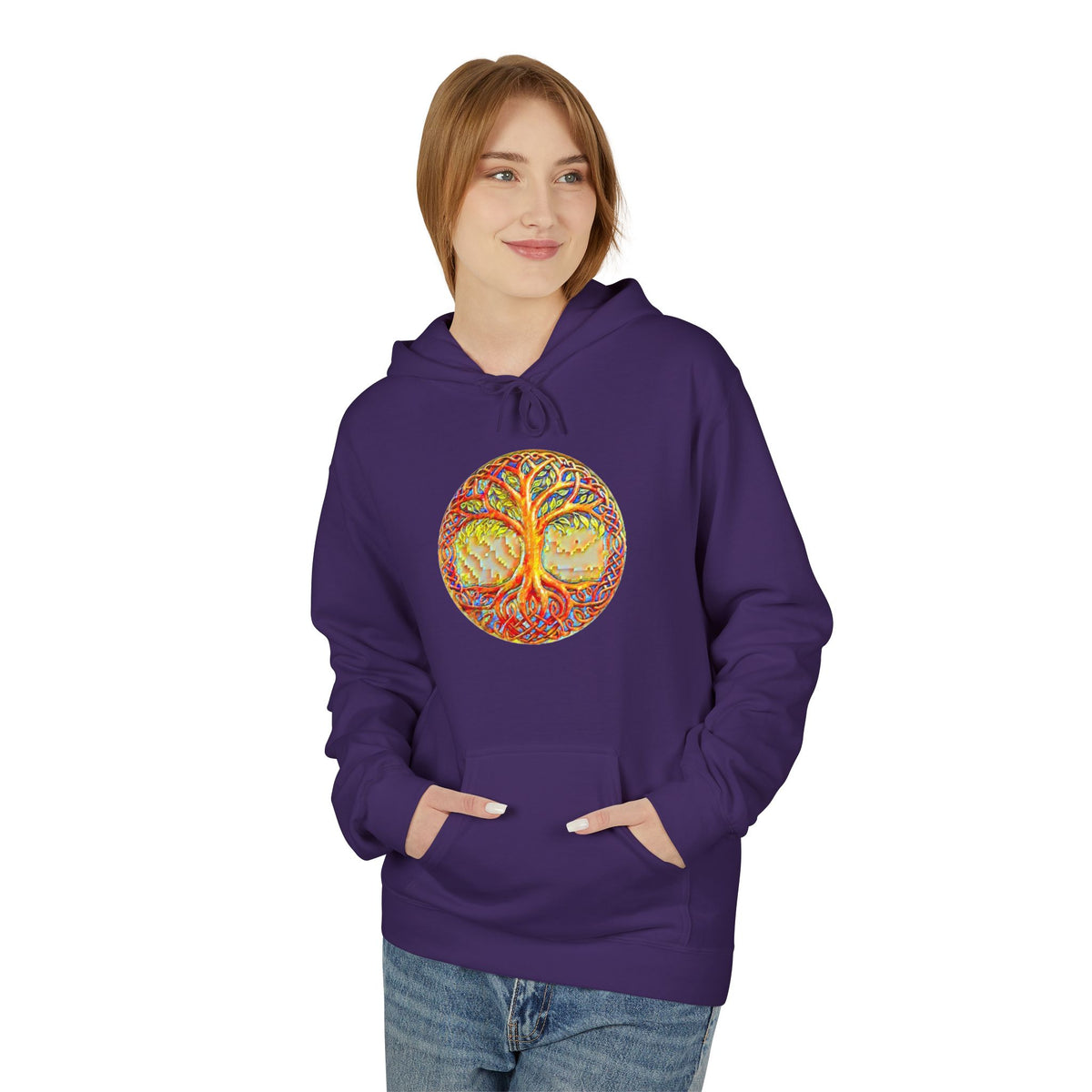 Yggdrasil, the Tree of Life, Cotton Hoodie — Tropical Vibes Graphic Hoodie