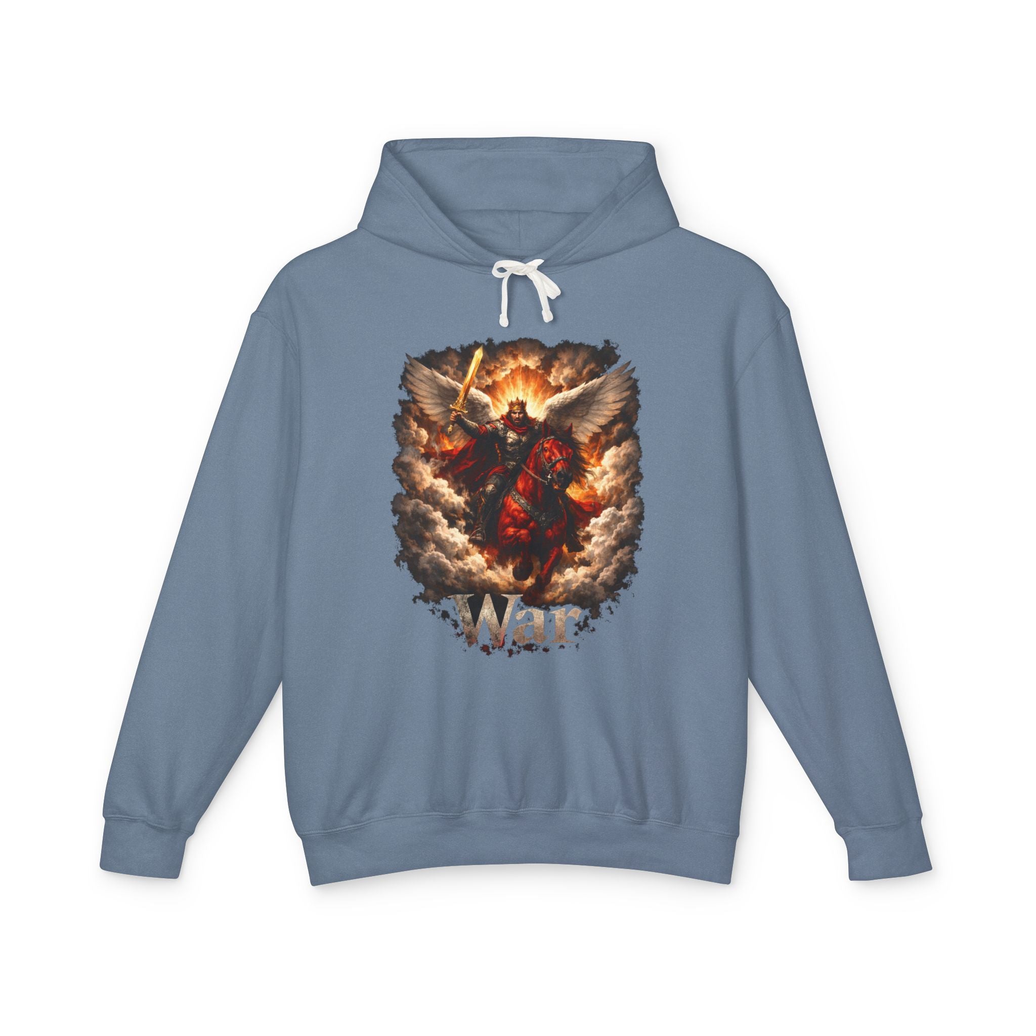 Archangel Warrior Hoodie – Fiery Guardian Graphic Sweatshirt