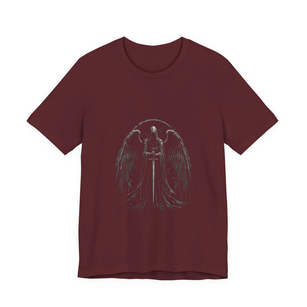 Guaediand Angel Wings Tee — Gothic Guardian Angel Short Sleeve Shirt