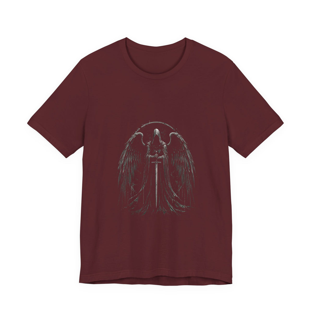 Guaediand Angel Wings Tee — Gothic Guardian Angel Short Sleeve Shirt