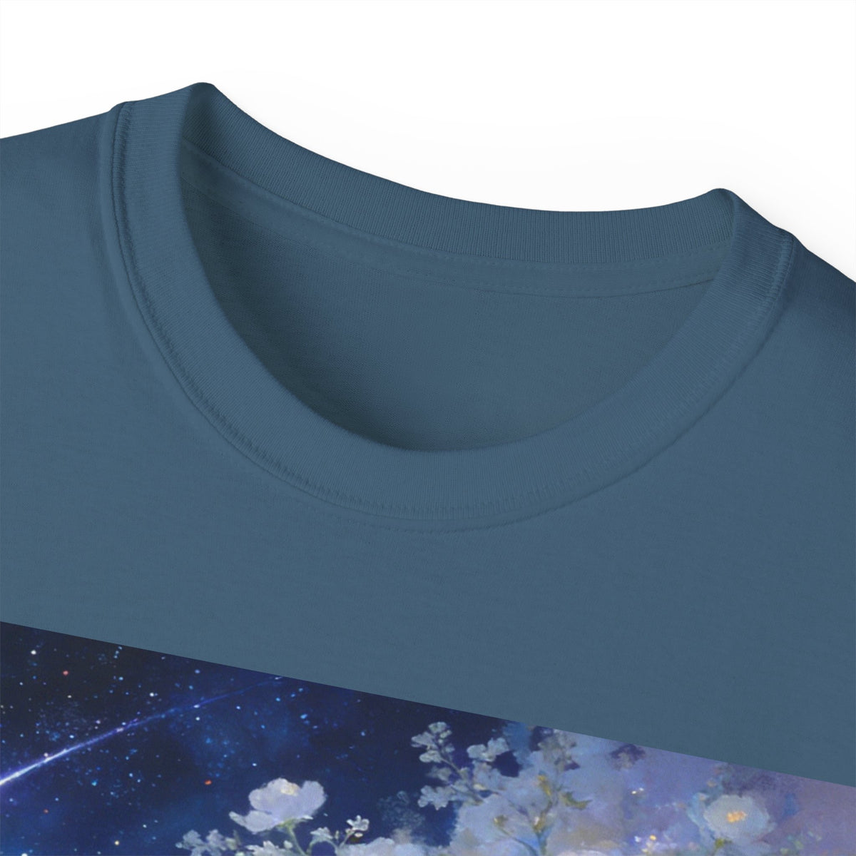 Unicorn Mystic Night Sheep Cotton Tee — Dreamy Moonlit Tree Art T-Shirt