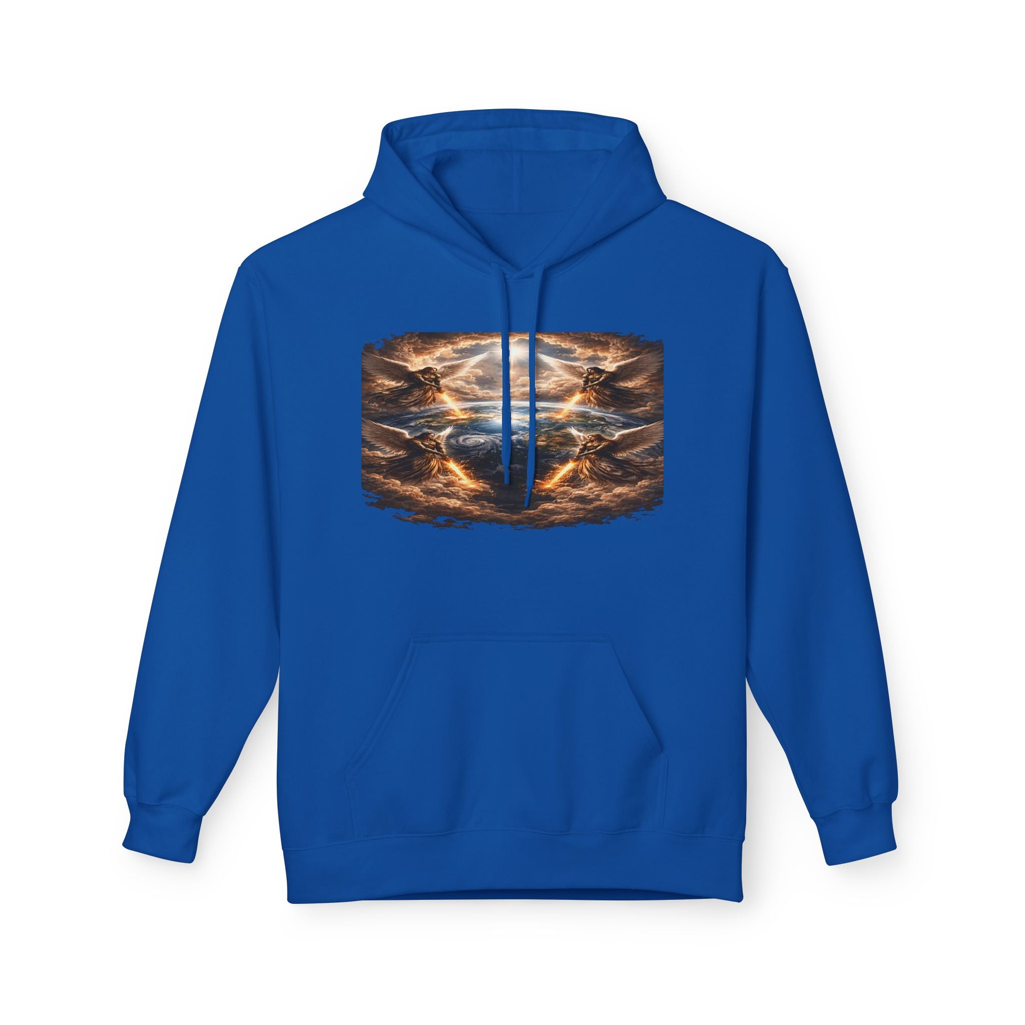 Revelation 7:1 The four Angels at the end of times-Jesus Christ retrun-Unisex Midweight Softstyle Fleece Hoodie
