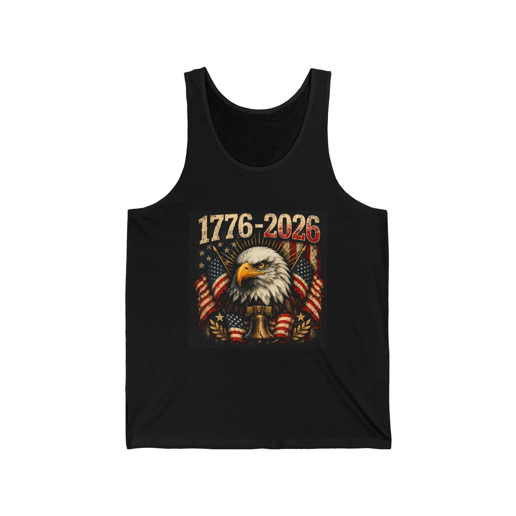Patriotic Eagle Tank Top - 1776-2026 American Flag Independence Day Shirt