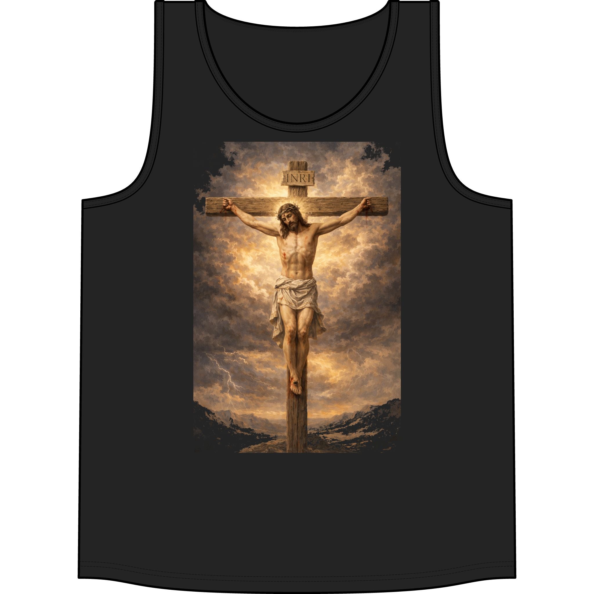 Jesus Crucifixion Tank Top — Christian Faith Graphic Tank