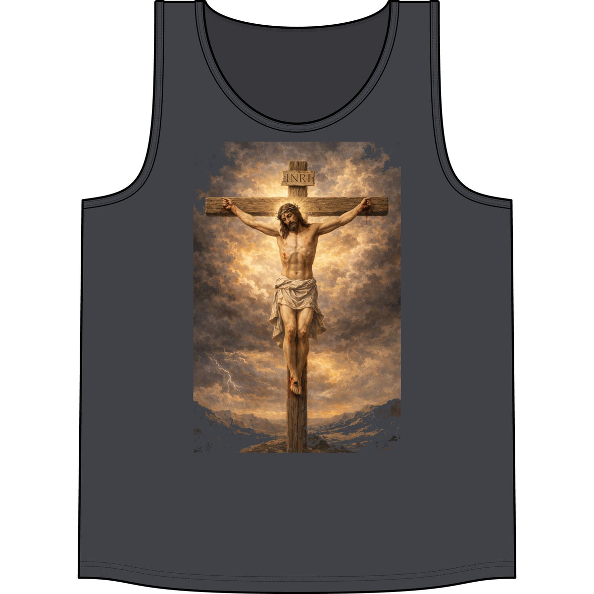 Jesus Crucifixion Tank Top — Christian Faith Graphic Tank