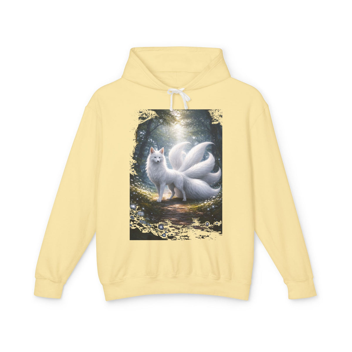 Kitsune Forest Hoodie — Mystical Nine-Tailed Fox Sweatshirt