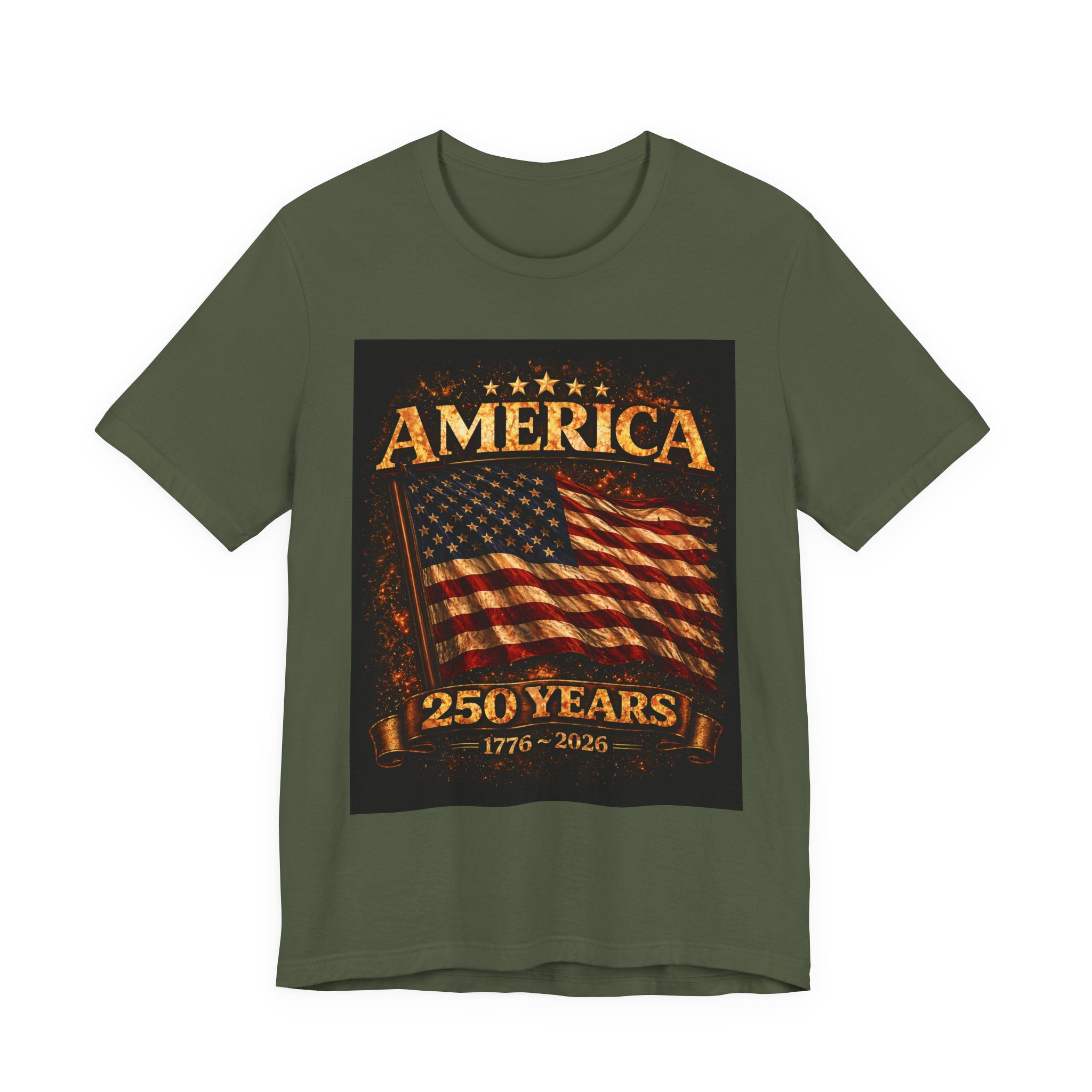 America 250 Years Flag T-Shirt — 1776–2026 Patriotic Tee