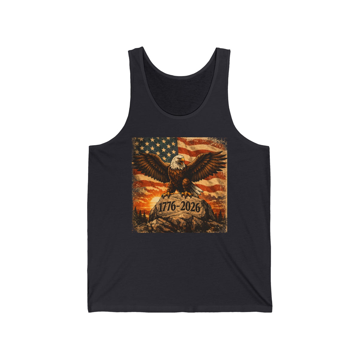 Patriotic Eagle Tank Top – 1776–2026 American Flag Anniversary Tank