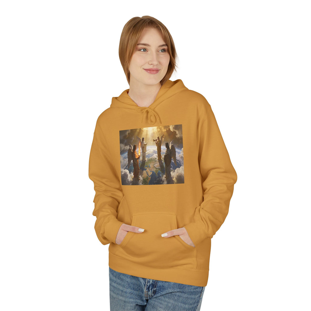 Christian Ascension Hoodie – Jesus and Angels Religious Pullover