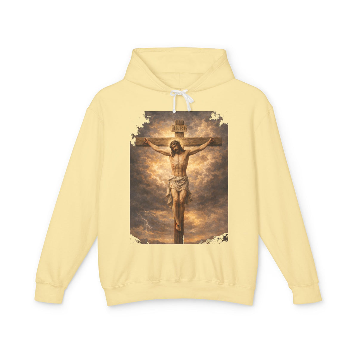 Jesus Crucifixion Hoodie — Christian Faith Graphic Sweatshirt for Easter & Religious Wear