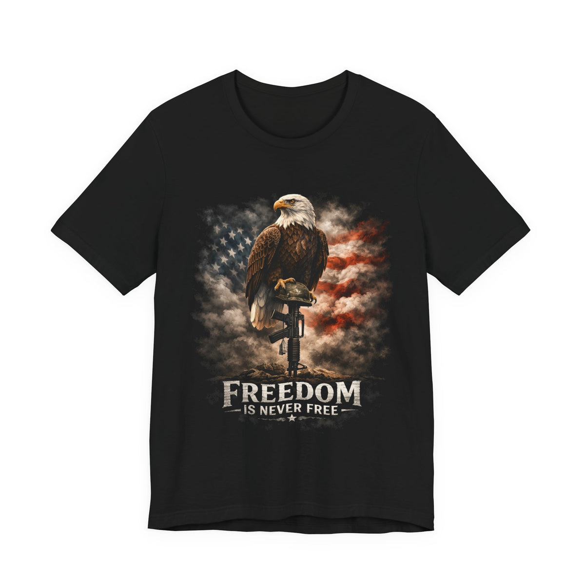 Freedom Is Never Free Eagle T‑Shirt — Patriotic American Flag Tee