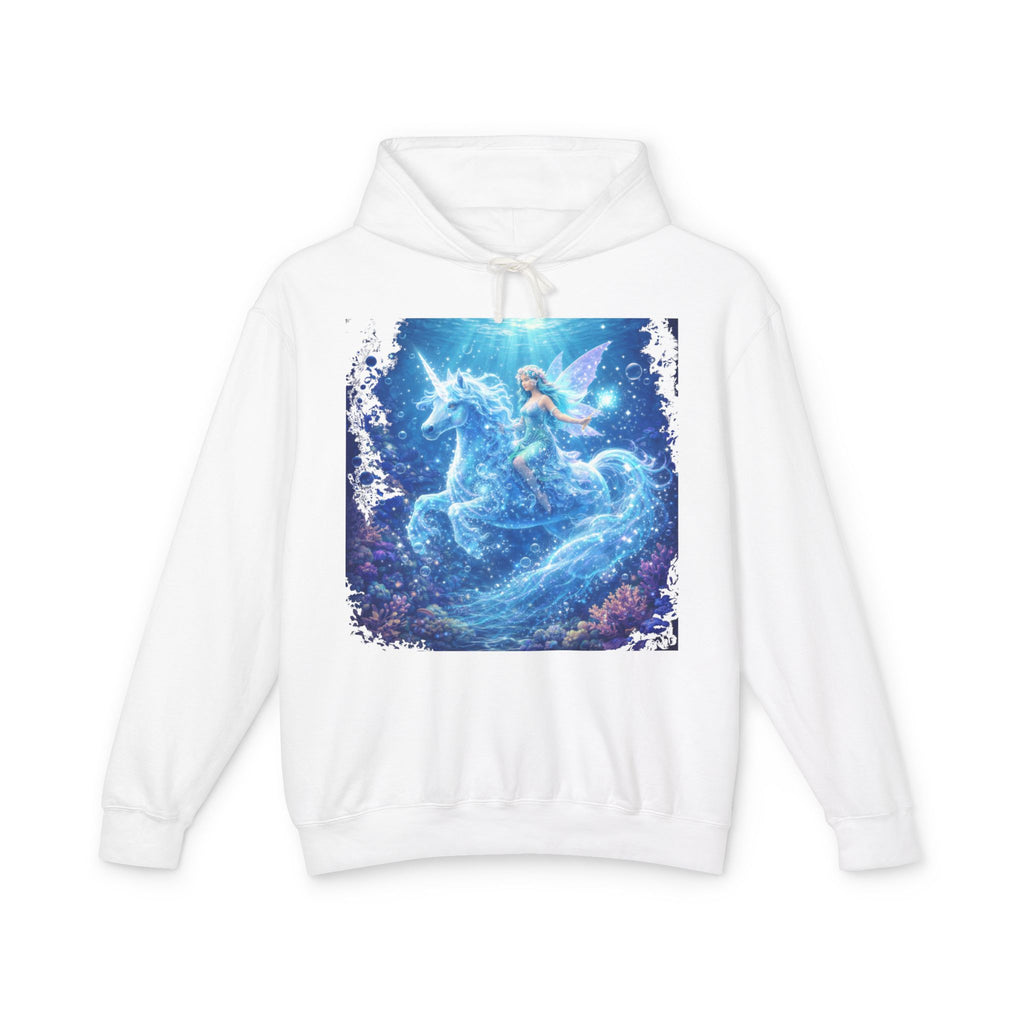 Magical Unicorn & Fairy Hoodie — Starry Blue Fantasy Sweatshirt