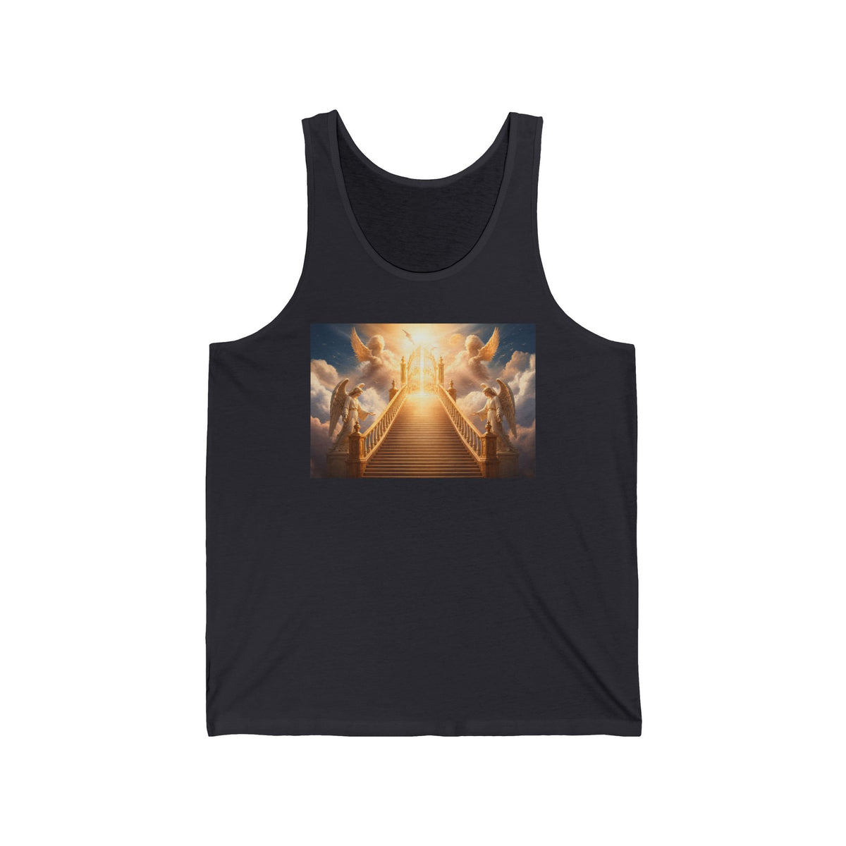 Heavenly Stairway Tank Top – Inspiring Angelic Morning Graphic