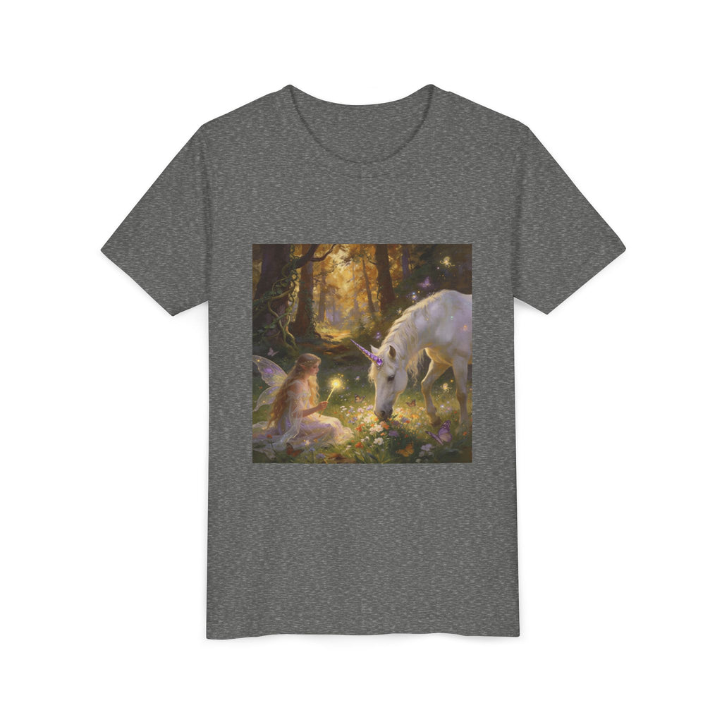 Youth Tee — Enchanted Forest Unicorn & Fairy Graphic