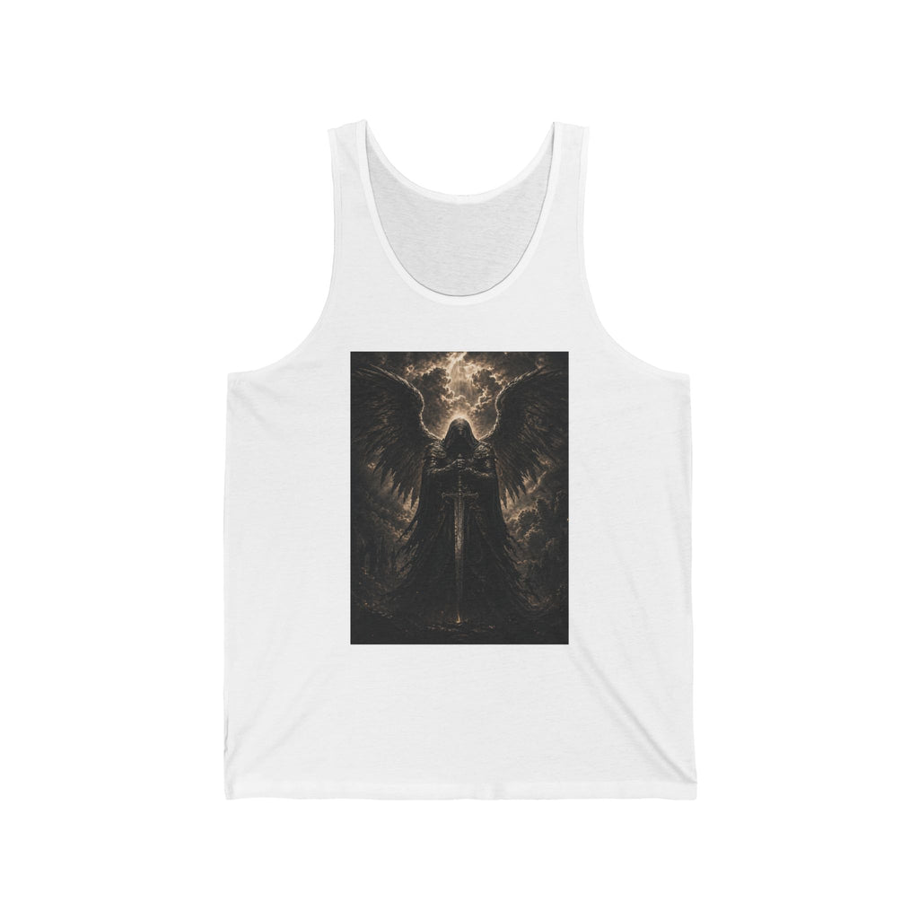 Dark Angel Tank Top — Gothic Winged Figure Graphic Tank