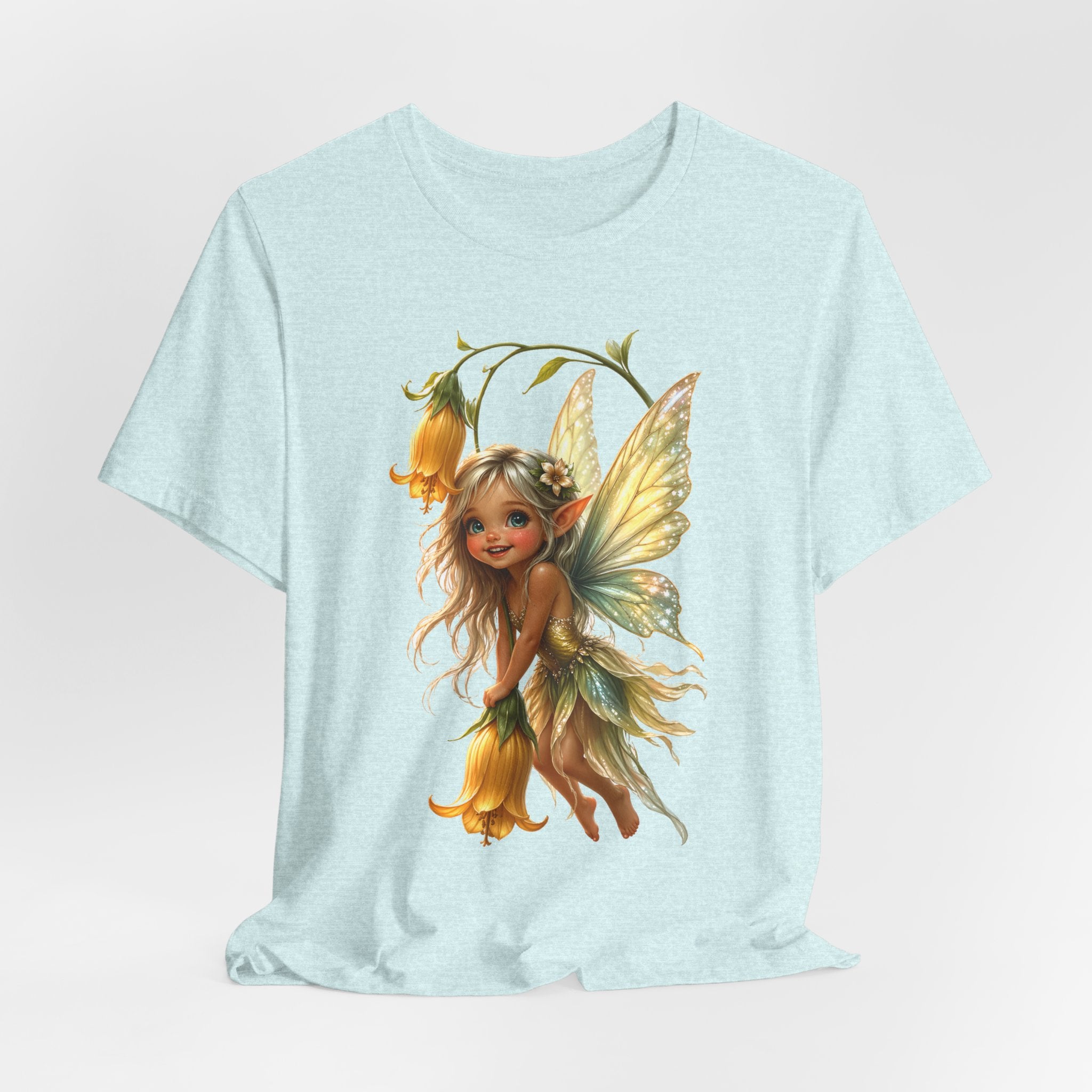 Fairy Flower T-Shirt — Whimsical Yellow Bell Fairy Graphic Tee