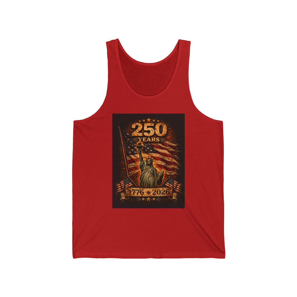 250 Years Statue of Liberty Tank Top - 1776-2026 Patriotic American Flag Memorial Tank