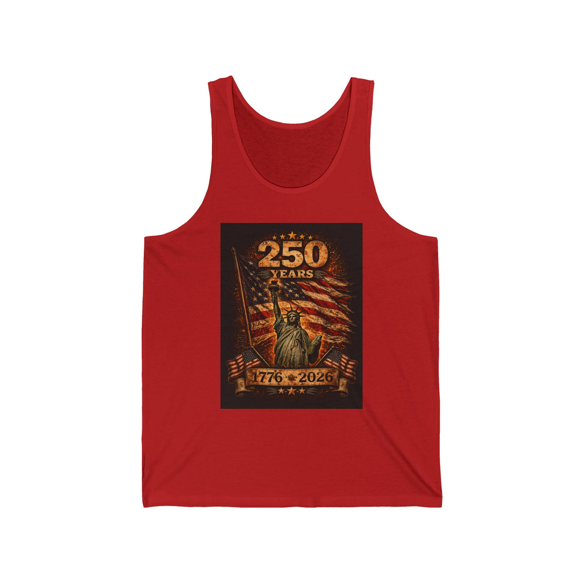 250 Years Statue of Liberty Tank Top - 1776-2026 Patriotic American Flag Memorial Tank