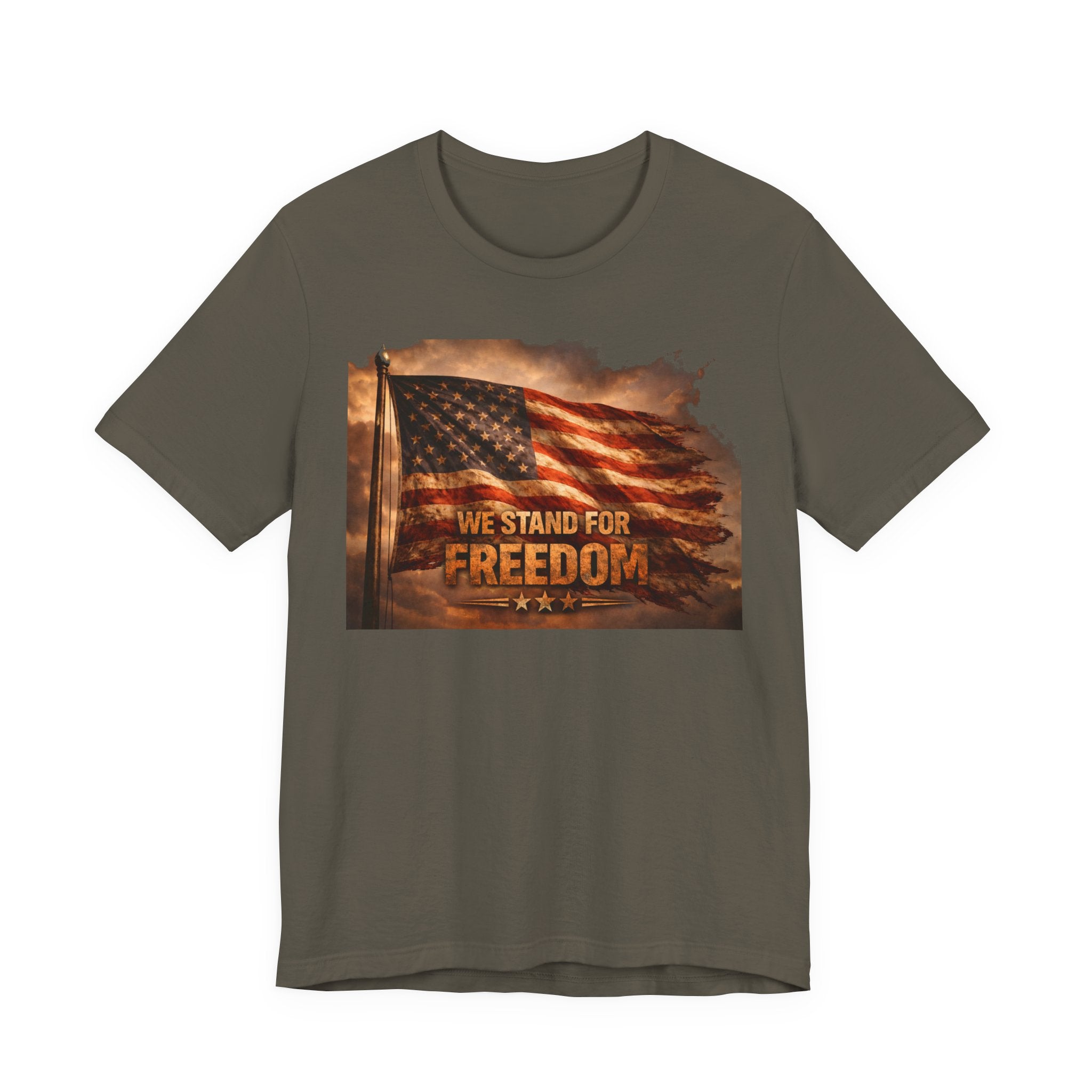 Freedom Flag Tee — "We Stand for Freedom" Patriotic T‑Shirt