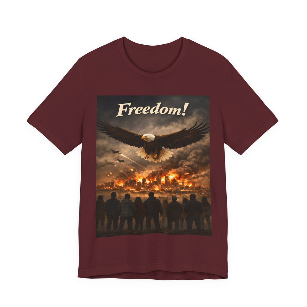 Freedom Eagle T-Shirt — Patriotic Bald Eagle & Crowd Graphic Tee