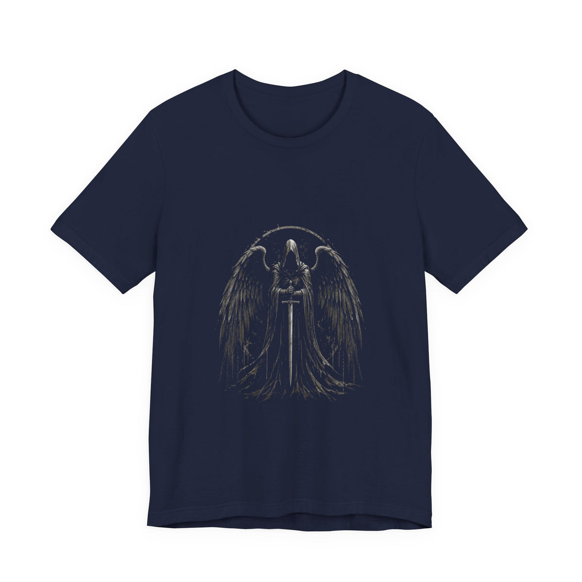 Guaediand Angel Wings Tee — Gothic Guardian Angel Short Sleeve Shirt