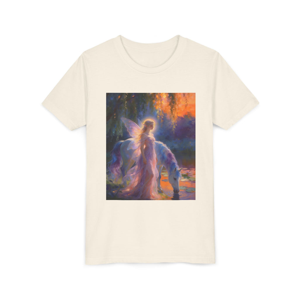 Fairy and Unicorn Youth Tee — Magical Fantasy Kids T-Shirt