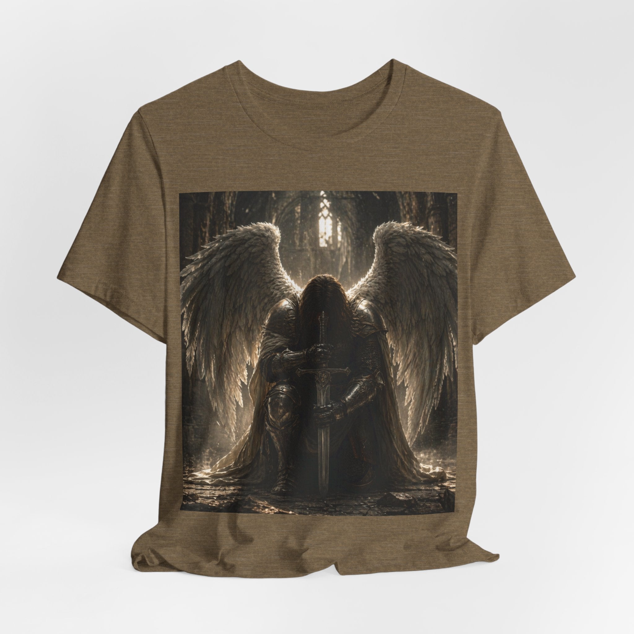 Dark Angel Graphic Tee — Gothic Winged Angel Art T-Shirt