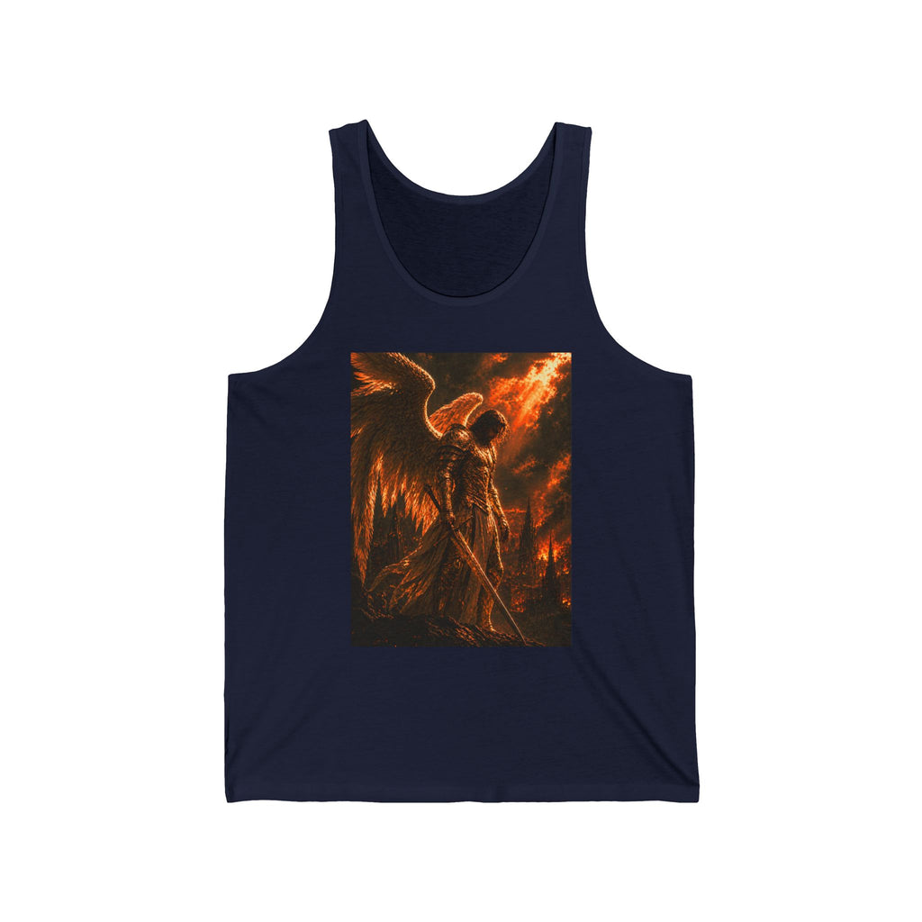 Angel of Fire Tank Top — Fiery Dark Fantasy Graphic Tank