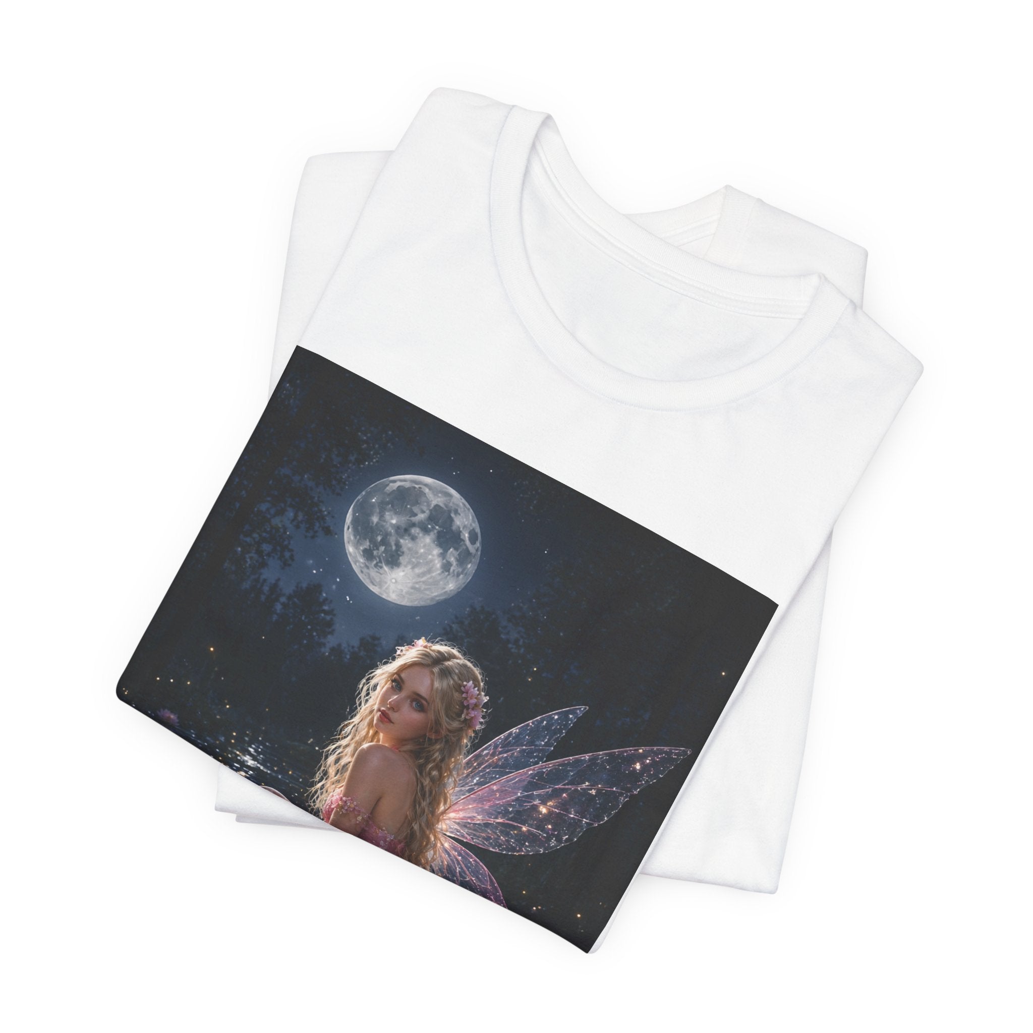 Moonlit Fairy T‑Shirt — Ethereal Lotus Fairy Graphic Tee