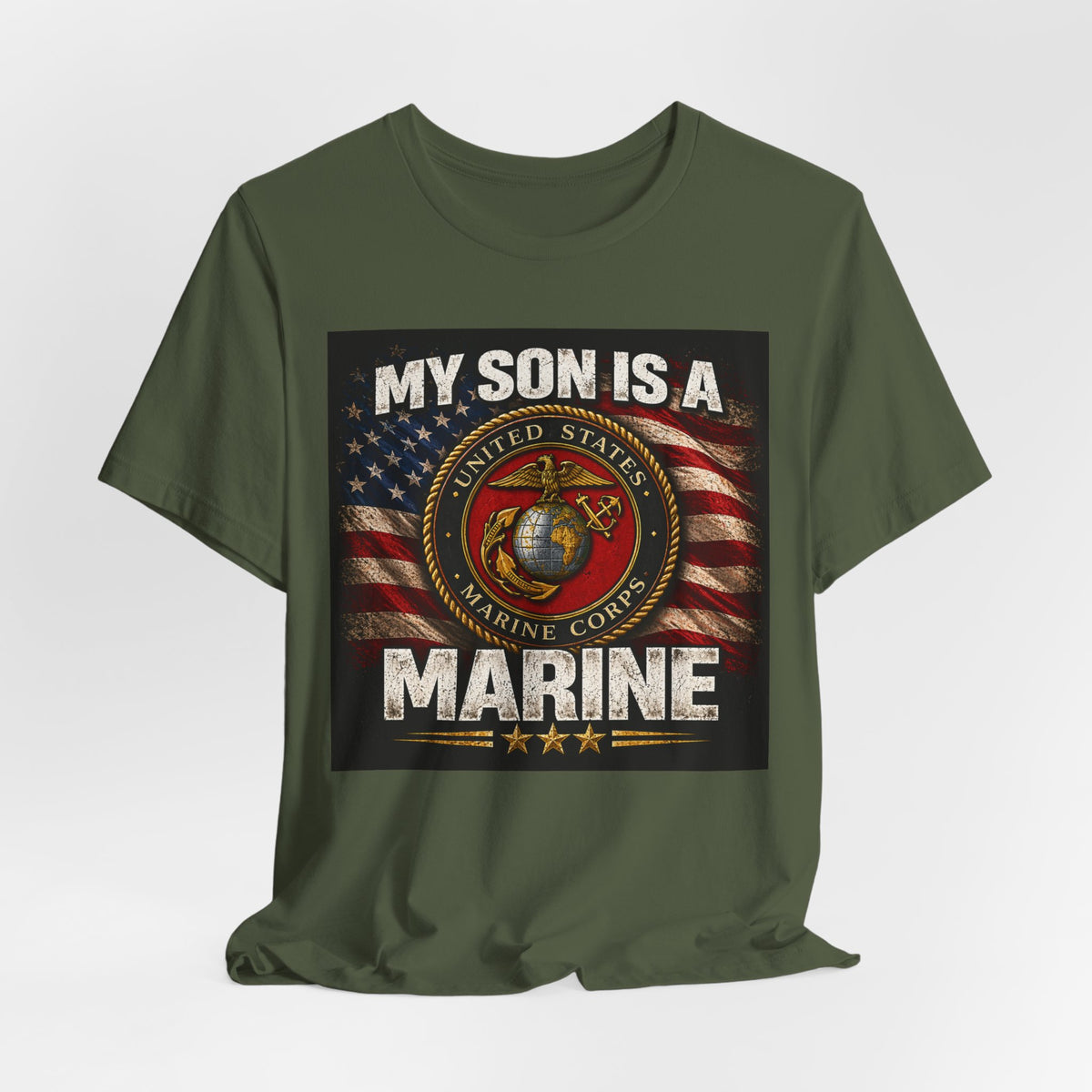 Marine Parent T-Shirt – “My Son Is A Marine” Patriotic USMC Tee