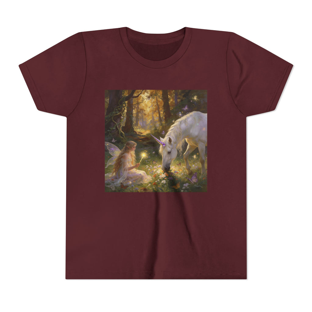 Youth Tee — Enchanted Forest Unicorn & Fairy Graphic