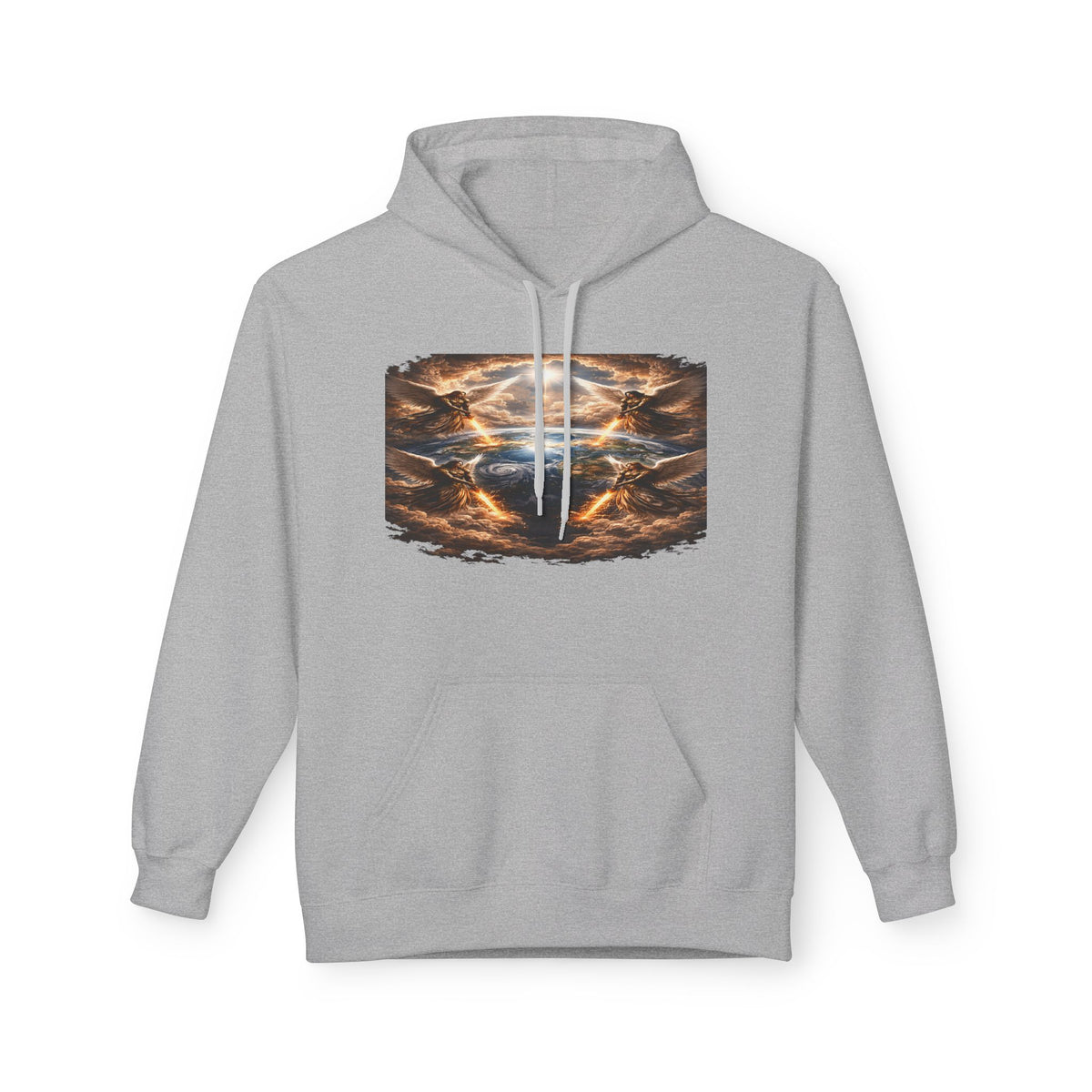 Revelation 7:1 The four Angels at the end of times-Jesus Christ retrun-Unisex Midweight Softstyle Fleece Hoodie