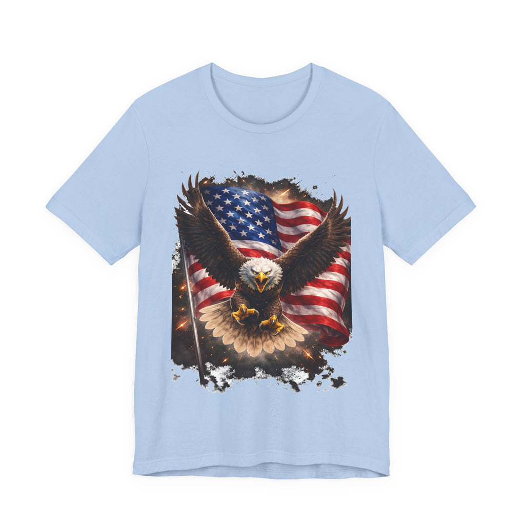 American Eagle Flag T-Shirt — Patriotic Bald Eagle Graphic Tee