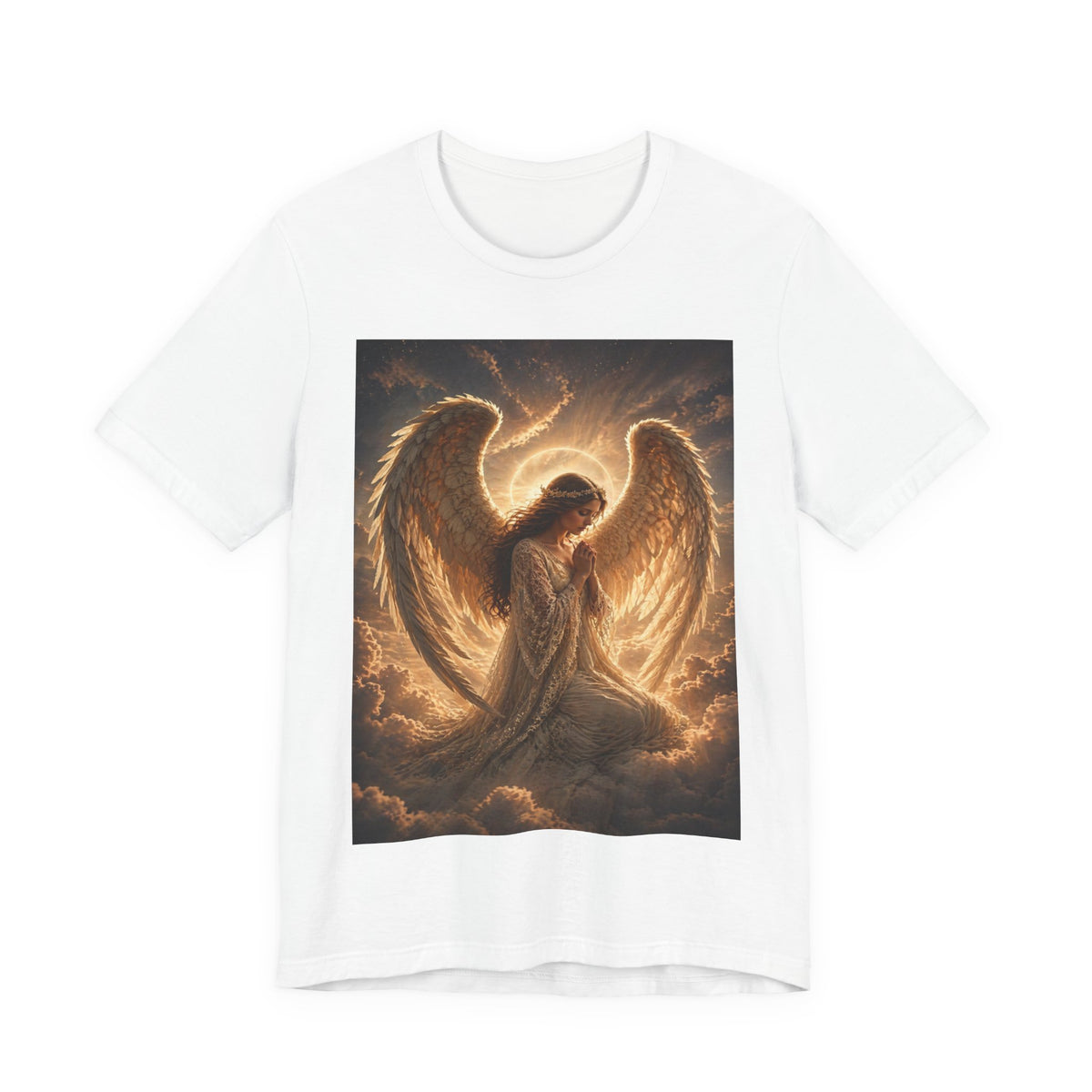 Angel Wings T-Shirt — Golden Seraph Prayer Tee