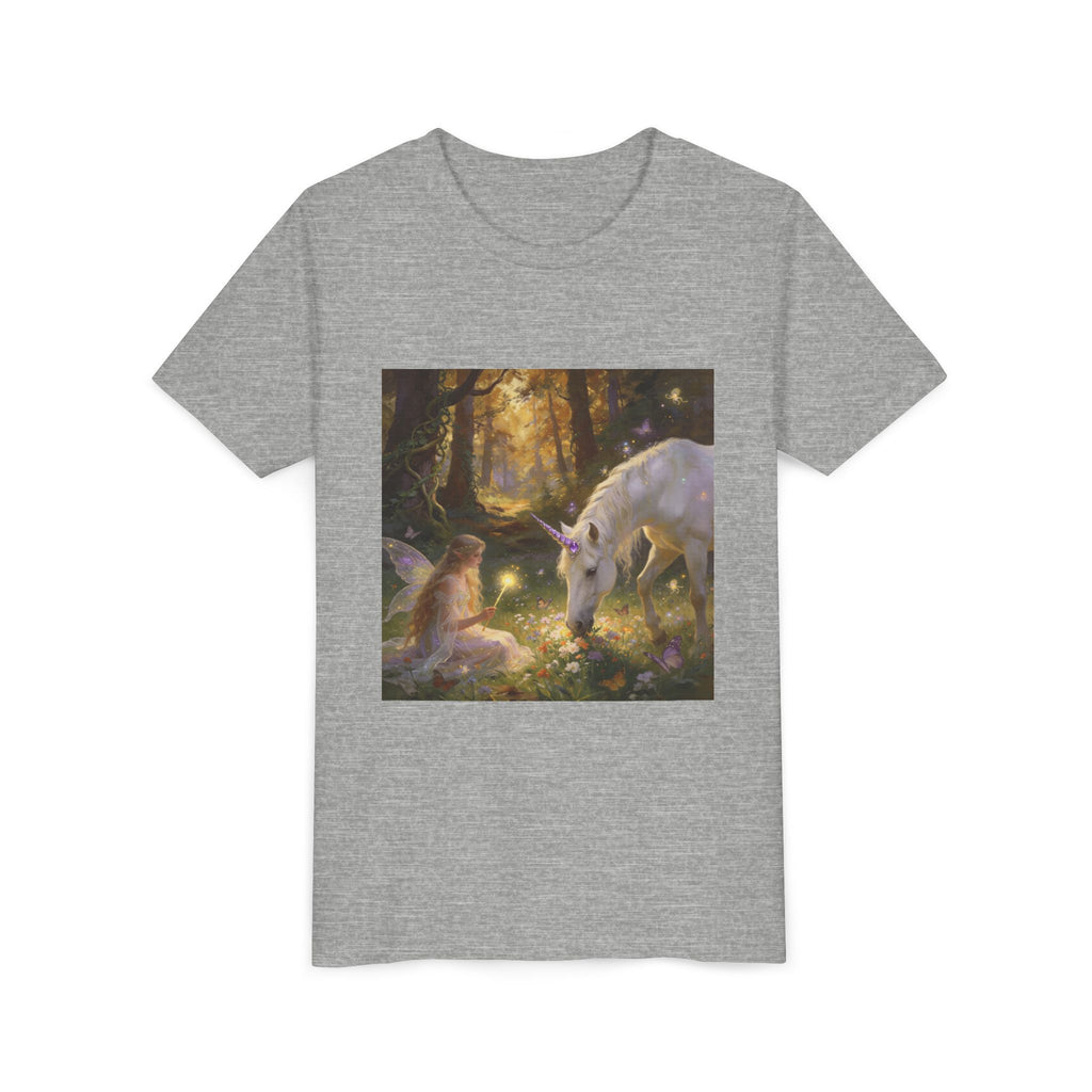Youth Tee — Enchanted Forest Unicorn & Fairy Graphic