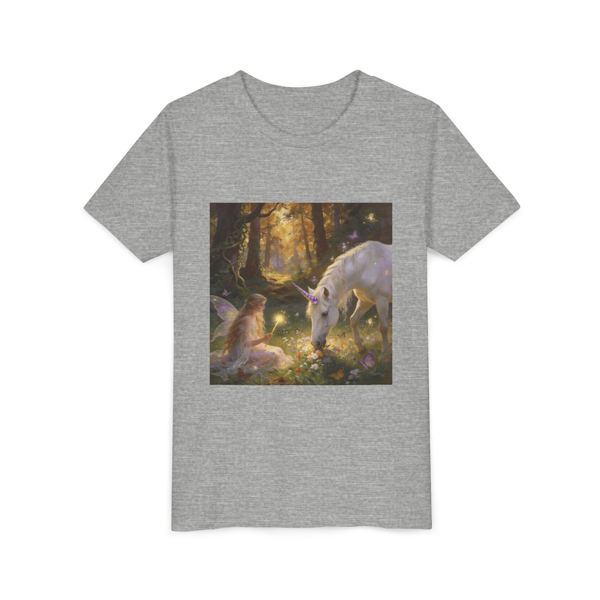 Youth Tee — Enchanted Forest Unicorn & Fairy Graphic