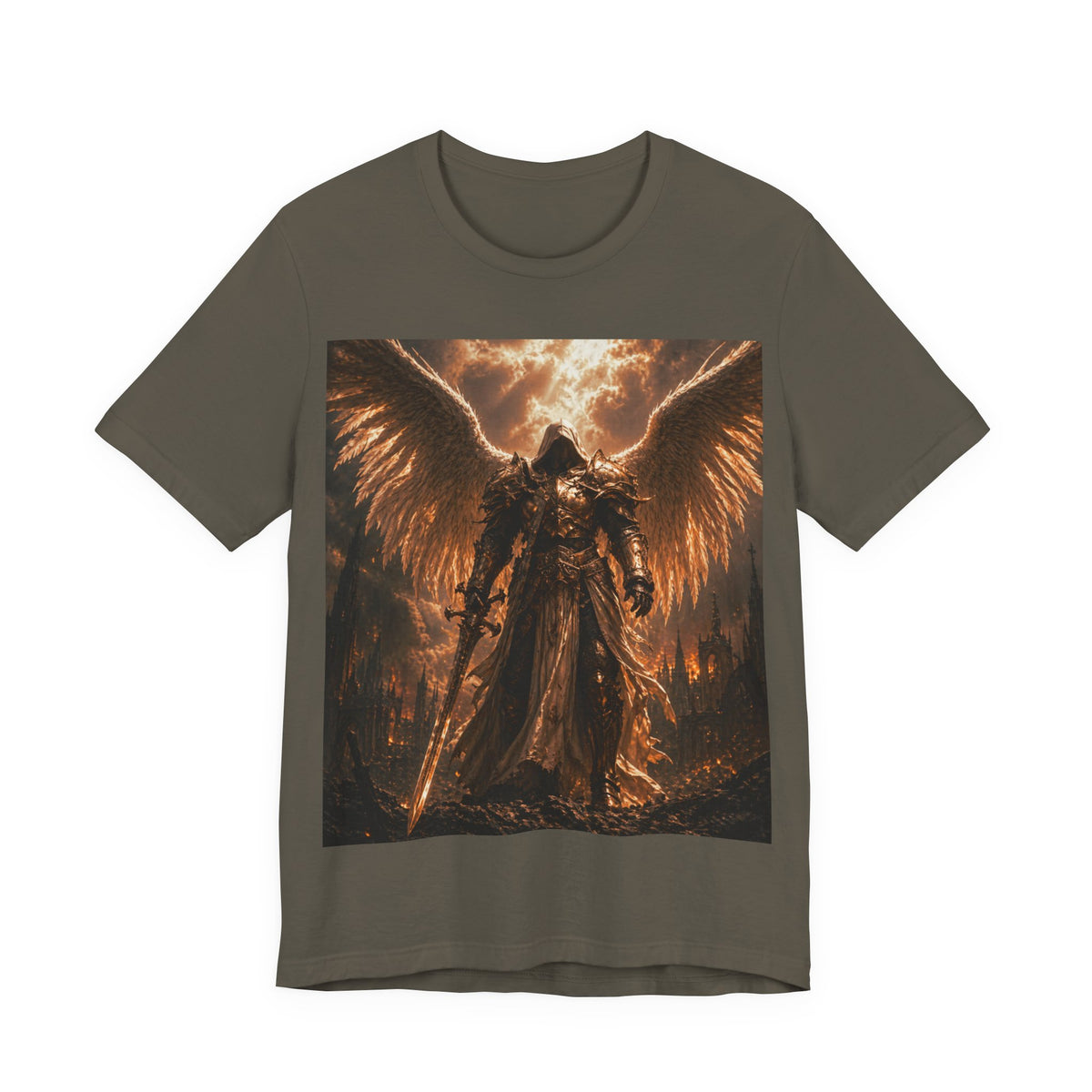 Guaredain Angle -Unisex Jersey Short Sleeve Tee -Warrior of God
