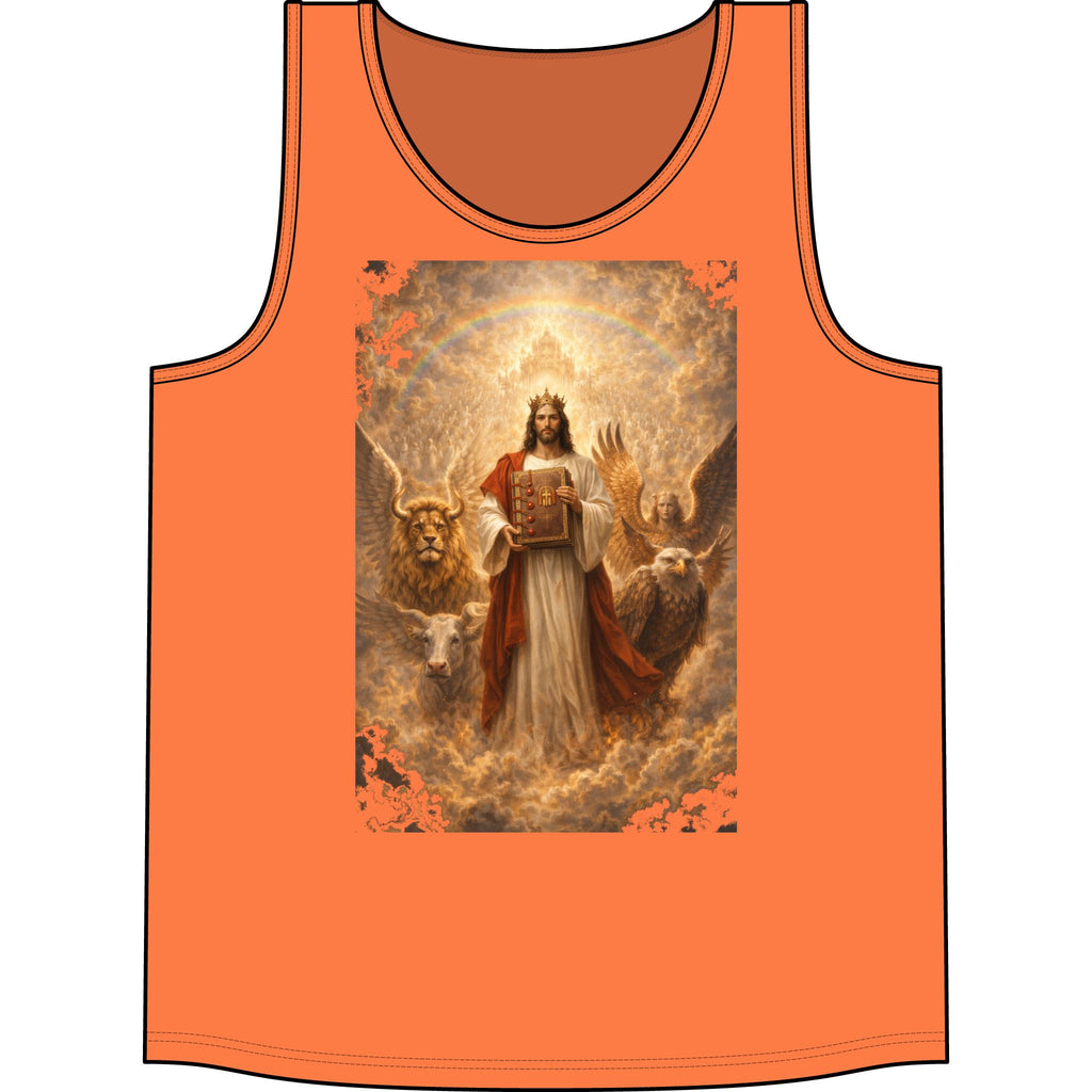 Jesus Crowned King Tank Top — Vintage Religious Scripture Artwork