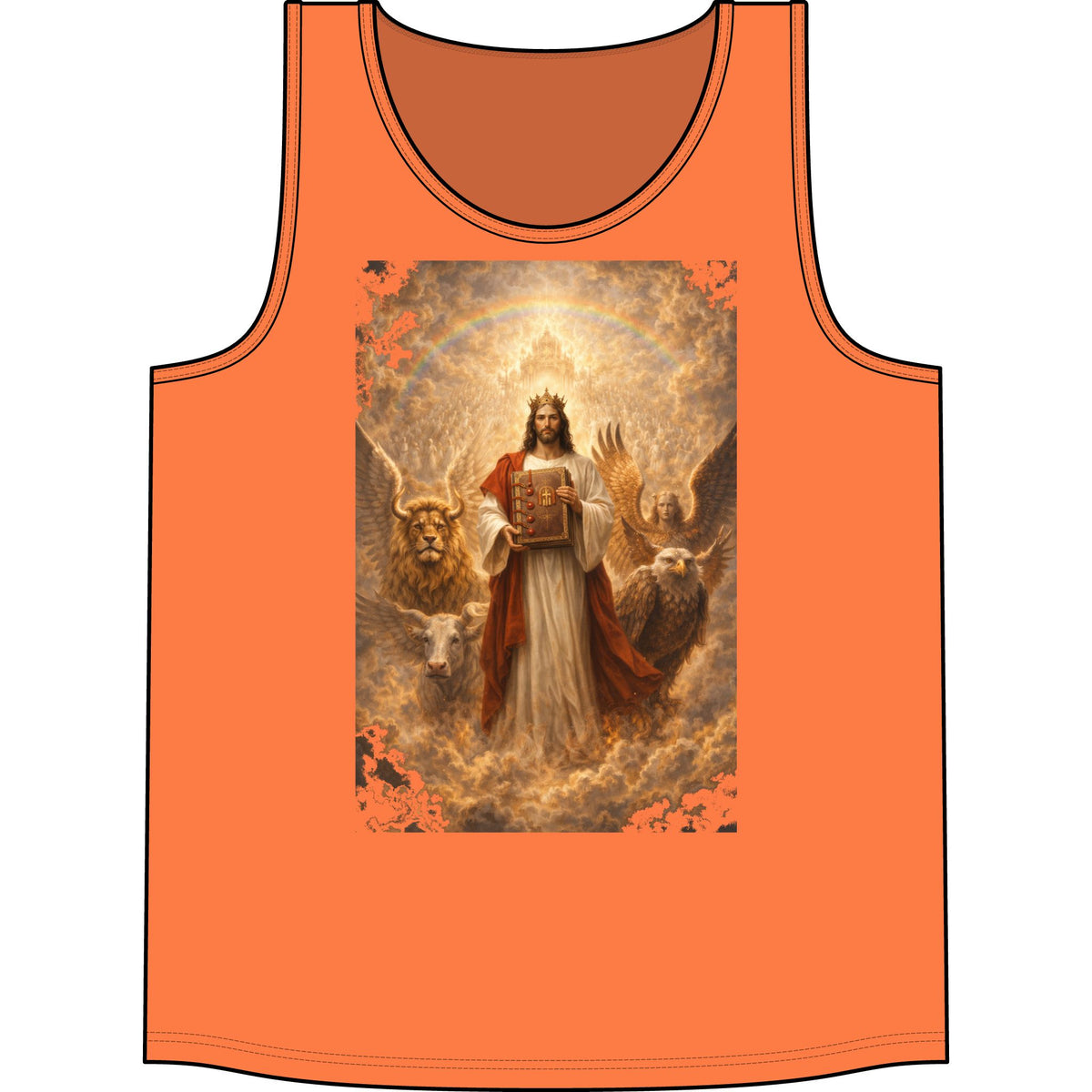 Jesus Crowned King Tank Top — Vintage Religious Scripture Artwork