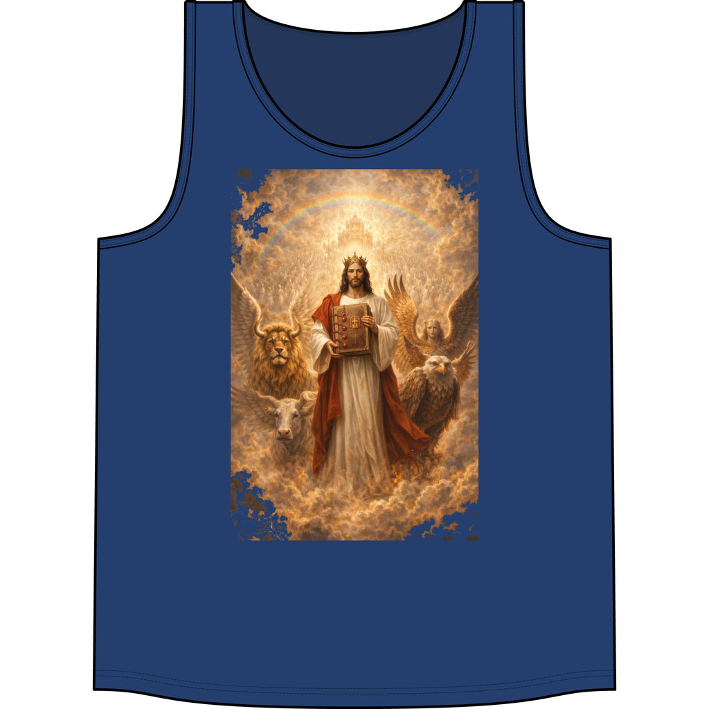 Jesus Crowned King Tank Top — Vintage Religious Scripture Artwork