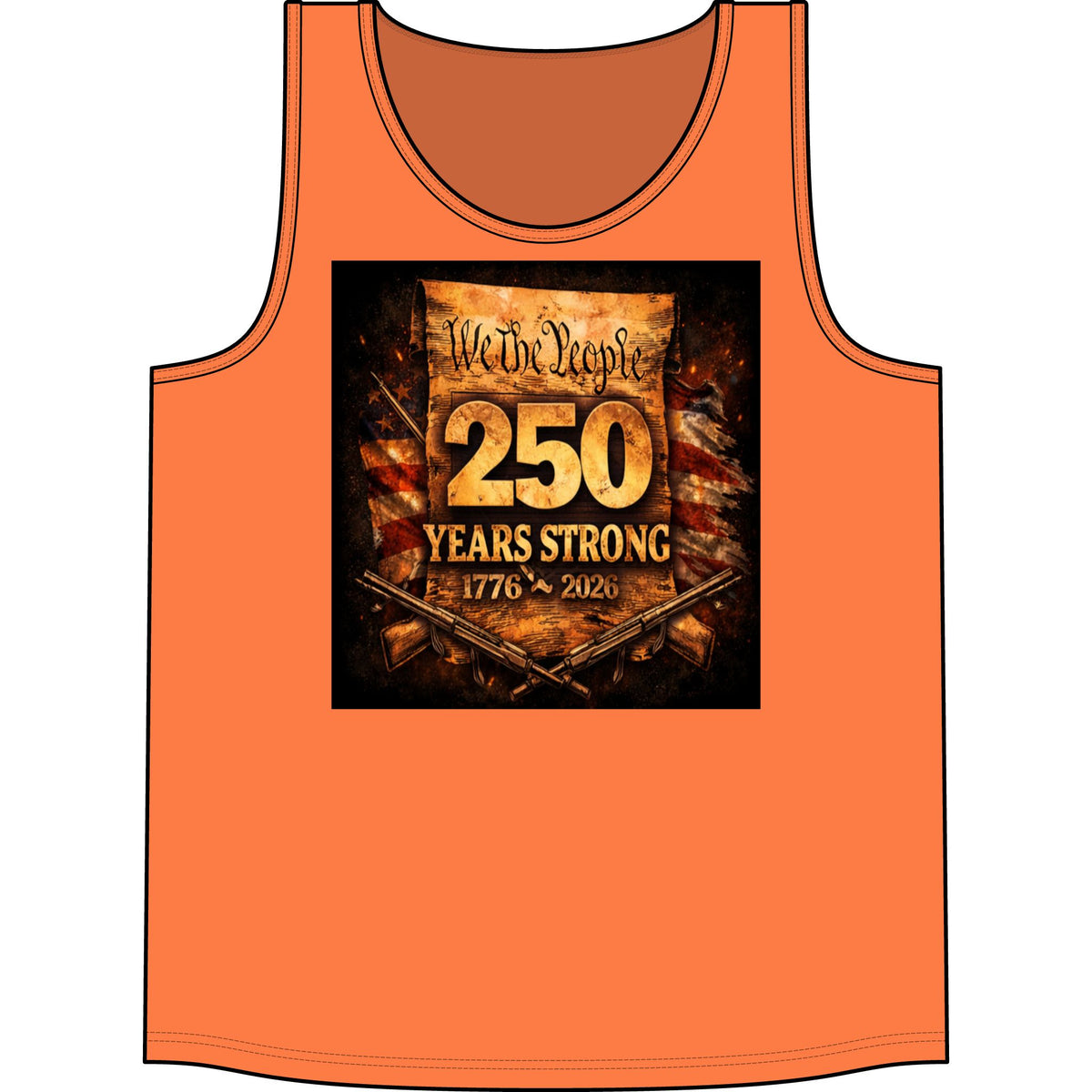 250 Years Strong Tank Top — "We the People 1776–2026" Patriotic Independence Day Tank