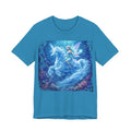 Mystical Blue Unicorn & Fairy Tee — Fantasy Magic Horse T-Shirt
