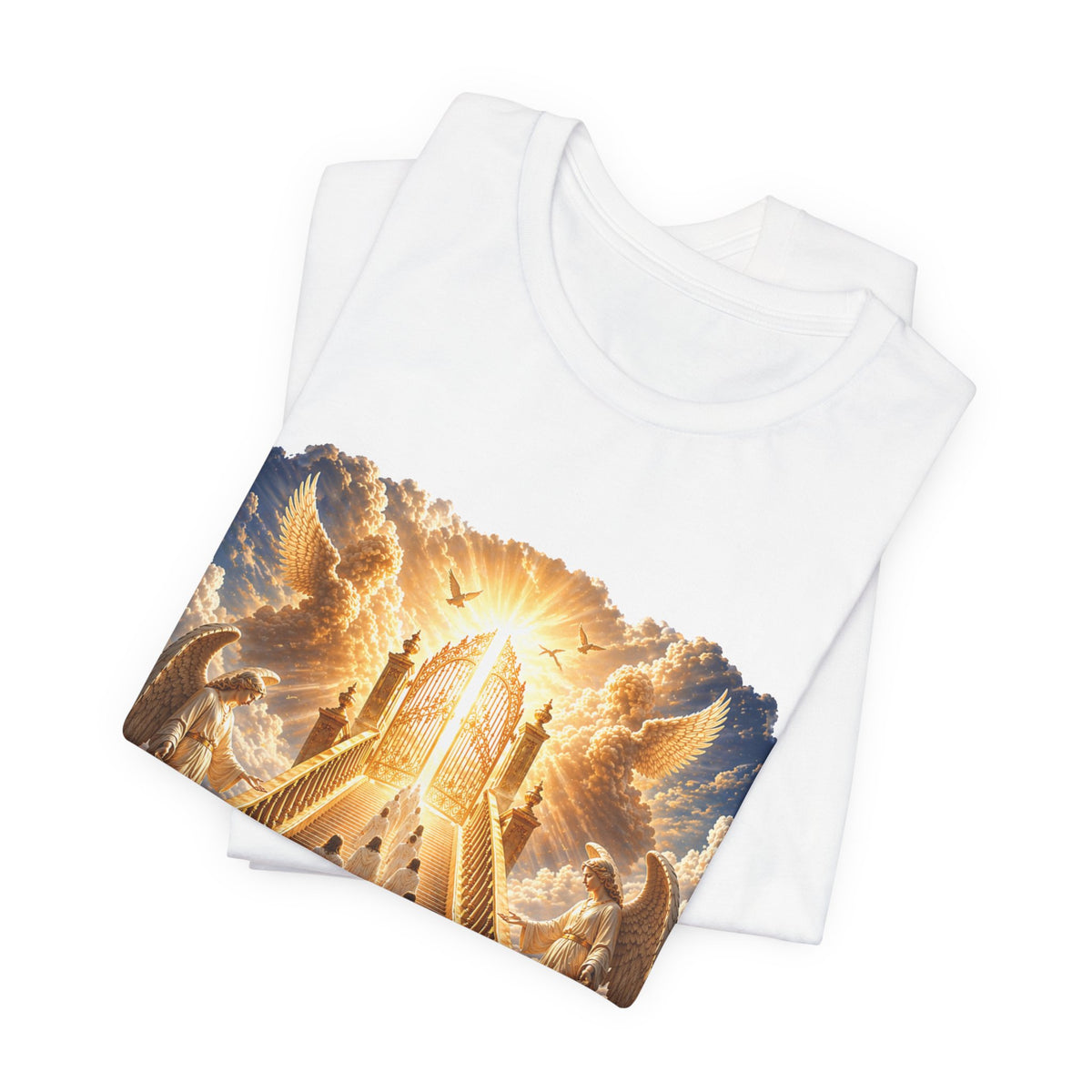 Christian Heaven Stairway T‑Shirt — "Only a Few May Enter" Religious Graphic Tee