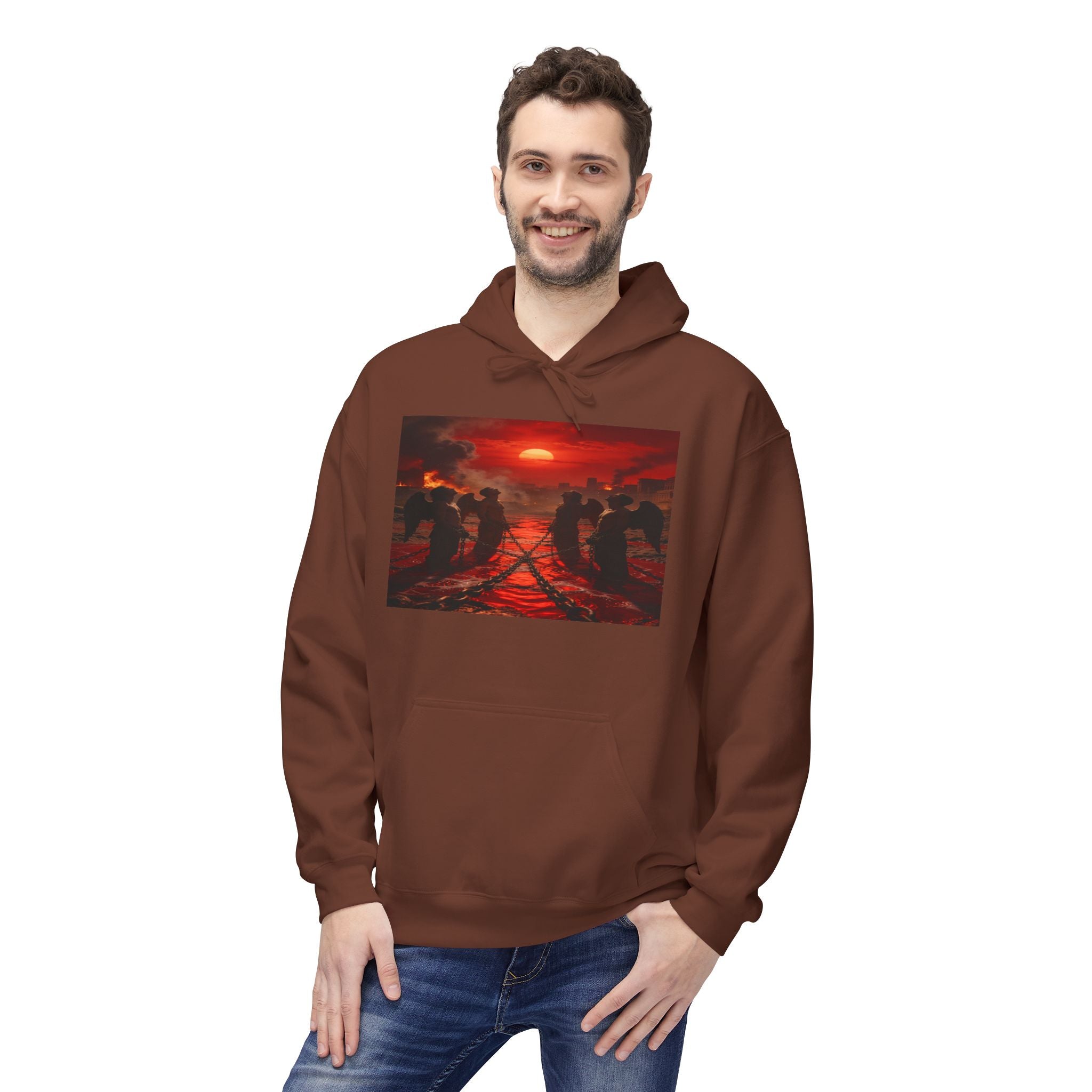 Revelation 9 reveals four fallen angels bound in the Euphrates River! Hoodie!