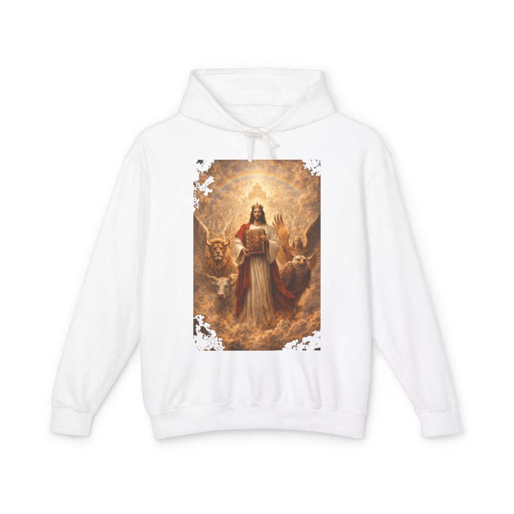Revelation 5-10 Jesus Christ Illustration Hoodie — Religious Faith Graphic Hoodie