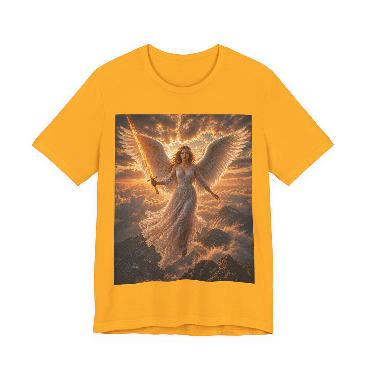 Angel Warrior Tee — Radiant Guardian Wings Graphic T-Shirt