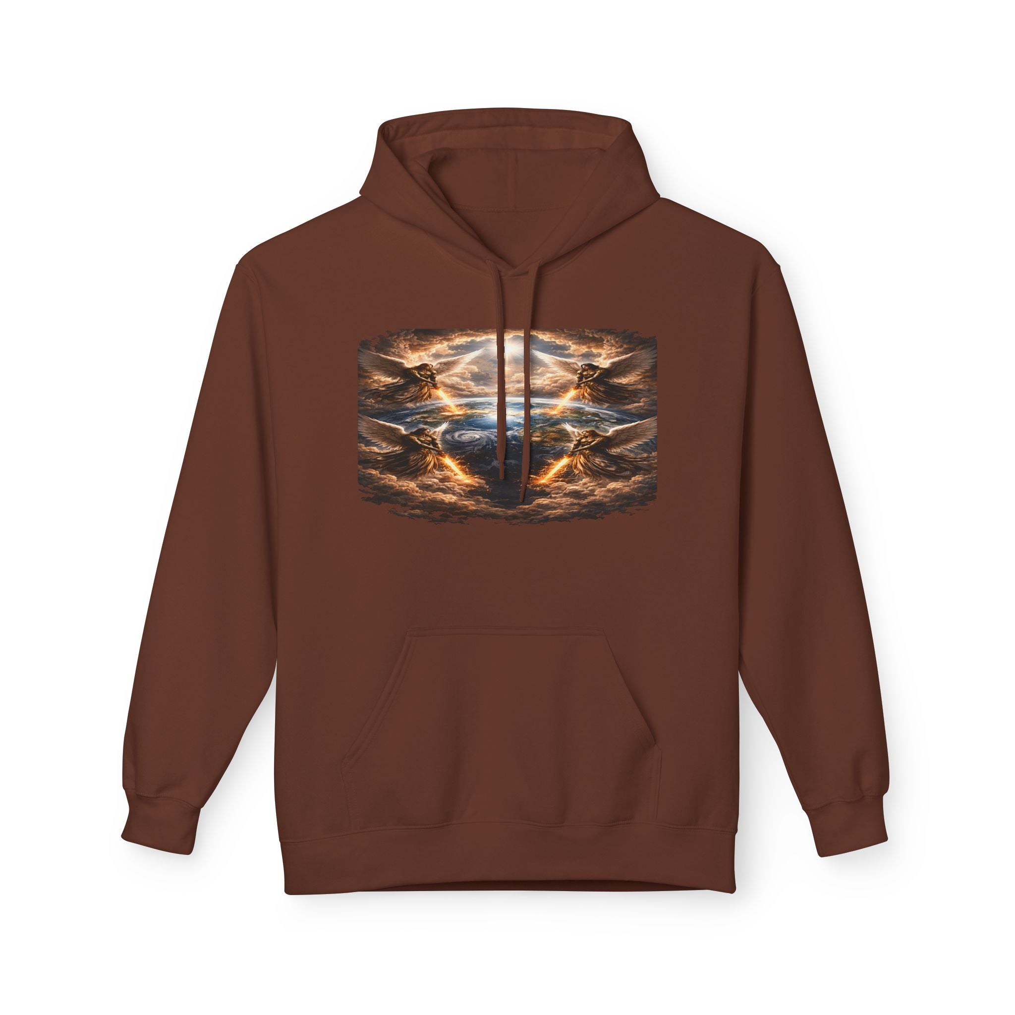 Revelation 7:1 The four Angels at the end of times-Jesus Christ retrun-Unisex Midweight Softstyle Fleece Hoodie