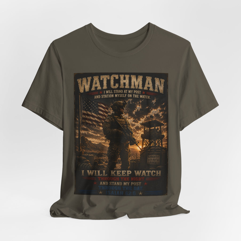 Watchman T-Shirt – I Will Keep Watch Military Veteran Tribute Tee